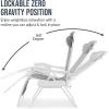 imageBest Choice Products Set of 2 Extra Wide Adjustable Steel Mesh Zero Gravity Lounge Chair Recliners wPillows and Cup Holder Trays  Peacock Blue StripesIce GrayWhite
