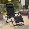 imageBest Choice Products Set of 2 Extra Wide Adjustable Steel Mesh Zero Gravity Lounge Chair Recliners wPillows and Cup Holder Trays  Peacock Blue StripesBlack