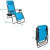 imageBest Choice Products Set of 2 Extra Wide Adjustable Steel Mesh Zero Gravity Lounge Chair Recliners wPillows and Cup Holder Trays  Peacock Blue StripesLight Blue