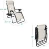 imageBest Choice Products Set of 2 Extra Wide Adjustable Steel Mesh Zero Gravity Lounge Chair Recliners wPillows and Cup Holder Trays  Peacock Blue StripesIvory