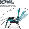 imageBest Choice Products Set of 2 Extra Wide Adjustable Steel Mesh Zero Gravity Lounge Chair Recliners wPillows and Cup Holder Trays  Peacock Blue StripesPeacock Blue