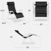 imageBest Choice Products Set of 2 Extra Wide Adjustable Steel Mesh Zero Gravity Lounge Chair Recliners wPillows and Cup Holder Trays  Peacock Blue StripesBlackWhite