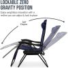 imageBest Choice Products Set of 2 Extra Wide Adjustable Steel Mesh Zero Gravity Lounge Chair Recliners wPillows and Cup Holder Trays  Peacock Blue StripesNavy
