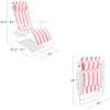 imageBest Choice Products Set of 2 Extra Wide Adjustable Steel Mesh Zero Gravity Lounge Chair Recliners wPillows and Cup Holder Trays  Peacock Blue StripesFlamingo Striped