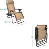 imageBest Choice Products Set of 2 Extra Wide Adjustable Steel Mesh Zero Gravity Lounge Chair Recliners wPillows and Cup Holder Trays  Peacock Blue StripesBeige