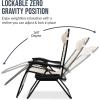 imageBest Choice Products Set of 2 Extra Wide Adjustable Steel Mesh Zero Gravity Lounge Chair Recliners wPillows and Cup Holder Trays  Peacock Blue StripesTan Stripes