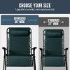 imageBest Choice Products Set of 2 Extra Wide Adjustable Steel Mesh Zero Gravity Lounge Chair Recliners wPillows and Cup Holder Trays  Peacock Blue StripesForest Green