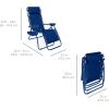 imageBest Choice Products Set of 2 Extra Wide Adjustable Steel Mesh Zero Gravity Lounge Chair Recliners wPillows and Cup Holder Trays  Peacock Blue StripesMarine
