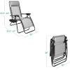 imageBest Choice Products Set of 2 Extra Wide Adjustable Steel Mesh Zero Gravity Lounge Chair Recliners wPillows and Cup Holder Trays  Peacock Blue StripesIce Gray