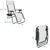 imageBest Choice Products Set of 2 Extra Wide Adjustable Steel Mesh Zero Gravity Lounge Chair Recliners wPillows and Cup Holder Trays  Peacock Blue StripesWhite