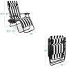 imageBest Choice Products Set of 2 Extra Wide Adjustable Steel Mesh Zero Gravity Lounge Chair Recliners wPillows and Cup Holder Trays  Peacock Blue StripesBlack Striped