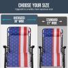 imageBest Choice Products Set of 2 Extra Wide Adjustable Steel Mesh Zero Gravity Lounge Chair Recliners wPillows and Cup Holder Trays  Peacock Blue StripesAmerican Flag