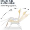 imageBest Choice Products Set of 2 Extra Wide Adjustable Steel Mesh Zero Gravity Lounge Chair Recliners wPillows and Cup Holder Trays  Peacock Blue StripesMarigold StripesWhite