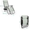 imageBest Choice Products Set of 2 Extra Wide Adjustable Steel Mesh Zero Gravity Lounge Chair Recliners wPillows and Cup Holder Trays  Peacock Blue StripesSage Striped