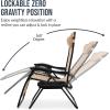 imageBest Choice Products Set of 2 Extra Wide Adjustable Steel Mesh Zero Gravity Lounge Chair Recliners wPillows and Cup Holder Trays  Peacock Blue StripesSand