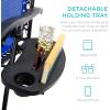imageBest Choice Products Set of 2 Extra Wide Adjustable Steel Mesh Zero Gravity Lounge Chair Recliners wPillows and Cup Holder Trays  Peacock Blue StripesCobalt Blue