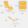 imageBest Choice Products Set of 2 Extra Wide Adjustable Steel Mesh Zero Gravity Lounge Chair Recliners wPillows and Cup Holder Trays  Peacock Blue StripesMarigoldWhite