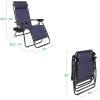 imageBest Choice Products Set of 2 Extra Wide Adjustable Steel Mesh Zero Gravity Lounge Chair Recliners wPillows and Cup Holder Trays  Peacock Blue StripesNavy Blue
