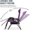 imageBest Choice Products Set of 2 Extra Wide Adjustable Steel Mesh Zero Gravity Lounge Chair Recliners wPillows and Cup Holder Trays  Peacock Blue StripesAmethyst Purple