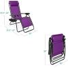 imageBest Choice Products Set of 2 Extra Wide Adjustable Steel Mesh Zero Gravity Lounge Chair Recliners wPillows and Cup Holder Trays  Peacock Blue StripesAmethyst Purple
