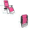 imageBest Choice Products Set of 2 Extra Wide Adjustable Steel Mesh Zero Gravity Lounge Chair Recliners wPillows and Cup Holder Trays  Peacock Blue StripesPink