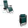 imageBest Choice Products Set of 2 Extra Wide Adjustable Steel Mesh Zero Gravity Lounge Chair Recliners wPillows and Cup Holder Trays  Peacock Blue StripesForest Green