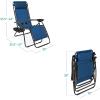 imageBest Choice Products Set of 2 Extra Wide Adjustable Steel Mesh Zero Gravity Lounge Chair Recliners wPillows and Cup Holder Trays  Peacock Blue StripesMarine Blue