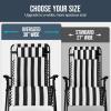 imageBest Choice Products Set of 2 Extra Wide Adjustable Steel Mesh Zero Gravity Lounge Chair Recliners wPillows and Cup Holder Trays  Peacock Blue StripesBlack Stripes
