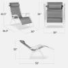imageBest Choice Products Set of 2 Extra Wide Adjustable Steel Mesh Zero Gravity Lounge Chair Recliners wPillows and Cup Holder Trays  Peacock Blue StripesIce GrayWhite
