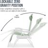 imageBest Choice Products Set of 2 Extra Wide Adjustable Steel Mesh Zero Gravity Lounge Chair Recliners wPillows and Cup Holder Trays  Peacock Blue StripesSage GreenWhite