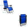 imageBest Choice Products Set of 2 Extra Wide Adjustable Steel Mesh Zero Gravity Lounge Chair Recliners wPillows and Cup Holder Trays  Peacock Blue StripesCobalt Blue