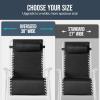 imageBest Choice Products Set of 2 Extra Wide Adjustable Steel Mesh Zero Gravity Lounge Chair Recliners wPillows and Cup Holder Trays  Peacock Blue StripesBlackWhite