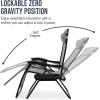 imageBest Choice Products Set of 2 Extra Wide Adjustable Steel Mesh Zero Gravity Lounge Chair Recliners wPillows and Cup Holder Trays  Peacock Blue StripesIce Gray