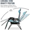 imageBest Choice Products Set of 2 Extra Wide Adjustable Steel Mesh Zero Gravity Lounge Chair Recliners wPillows and Cup Holder Trays  Peacock Blue StripesPeacock Blue Stripes