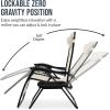 imageBest Choice Products Set of 2 Extra Wide Adjustable Steel Mesh Zero Gravity Lounge Chair Recliners wPillows and Cup Holder Trays  Peacock Blue StripesIvory