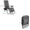 imageBest Choice Products Set of 2 Extra Wide Adjustable Steel Mesh Zero Gravity Lounge Chair Recliners wPillows and Cup Holder Trays  Peacock Blue StripesGrey