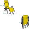 imageBest Choice Products Set of 2 Extra Wide Adjustable Steel Mesh Zero Gravity Lounge Chair Recliners wPillows and Cup Holder Trays  Peacock Blue StripesSunflower Yellow