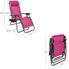 imageBest Choice Products Set of 2 Extra Wide Adjustable Steel Mesh Zero Gravity Lounge Chair Recliners wPillows and Cup Holder Trays  Peacock Blue StripesHot Pink