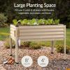 imageBest Choice Products 72x24x30in Non Toxic Galvanized Raised Garden Bed Metal Elevated Planter Box Vegetable Garden 100 Non Toxic Materials  CharcoalBeige