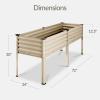 imageBest Choice Products 72x24x30in Non Toxic Galvanized Raised Garden Bed Metal Elevated Planter Box Vegetable Garden 100 Non Toxic Materials  CharcoalBeige