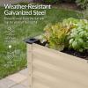imageBest Choice Products 72x24x30in Non Toxic Galvanized Raised Garden Bed Metal Elevated Planter Box Vegetable Garden 100 Non Toxic Materials  CharcoalBeige