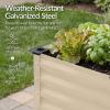 imageBest Choice Products 72x24x30in Non Toxic Galvanized Raised Garden Bed Metal Elevated Planter Box Vegetable Garden 100 Non Toxic Materials  CharcoalBeige
