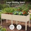 imageBest Choice Products 72x24x30in Non Toxic Galvanized Raised Garden Bed Metal Elevated Planter Box Vegetable Garden 100 Non Toxic Materials  CharcoalBeige