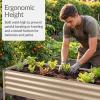 imageBest Choice Products 72x24x30in Non Toxic Galvanized Raised Garden Bed Metal Elevated Planter Box Vegetable Garden 100 Non Toxic Materials  CharcoalBeige