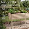 imageBest Choice Products 72x24x30in Non Toxic Galvanized Raised Garden Bed Metal Elevated Planter Box Vegetable Garden 100 Non Toxic Materials  CharcoalBeige