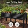 imageBest Choice Products 72x24x30in Non Toxic Galvanized Raised Garden Bed Metal Elevated Planter Box Vegetable Garden 100 Non Toxic Materials  CharcoalBlack