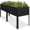 imageBest Choice Products 72x24x30in Non Toxic Galvanized Raised Garden Bed Metal Elevated Planter Box Vegetable Garden 100 Non Toxic Materials  CharcoalBlack