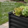 imageBest Choice Products 72x24x30in Non Toxic Galvanized Raised Garden Bed Metal Elevated Planter Box Vegetable Garden 100 Non Toxic Materials  CharcoalBlack