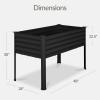 imageBest Choice Products 72x24x30in Non Toxic Galvanized Raised Garden Bed Metal Elevated Planter Box Vegetable Garden 100 Non Toxic Materials  CharcoalBlack