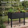imageBest Choice Products 72x24x30in Non Toxic Galvanized Raised Garden Bed Metal Elevated Planter Box Vegetable Garden 100 Non Toxic Materials  CharcoalBlack